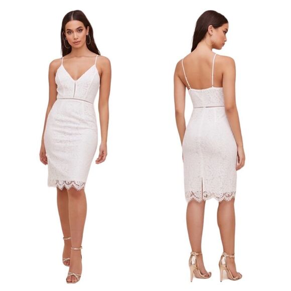 ASTR The Label White Lace Lattice Midi Dress  - Medium / M - Picture 11 of 11